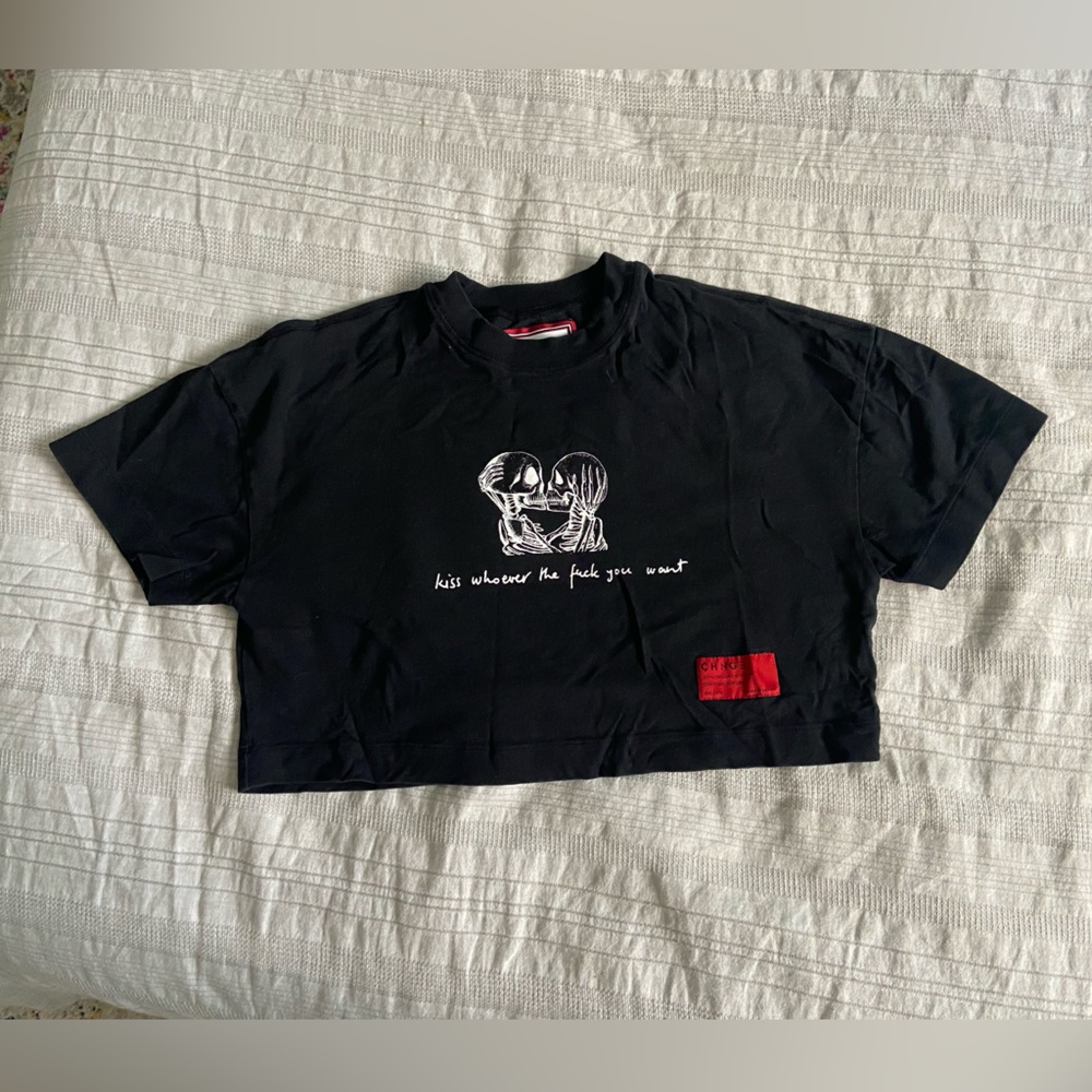 Kiss Whoever the F*ck You Want Chnge Crop Top